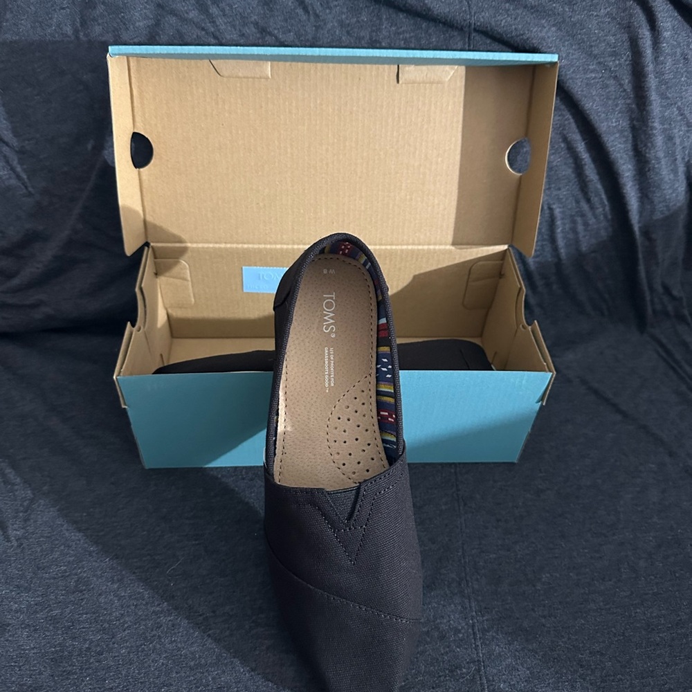 TOMS Alpargata Women's Black Canvas Loafers